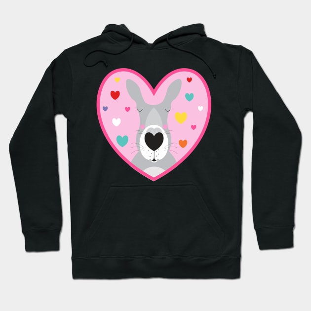 kissing kangaroo heart Hoodie by creativemonsoon